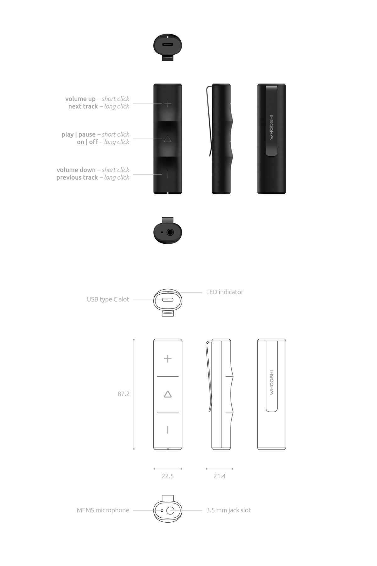 Whooshi，portable，Sound amplifier，Digital，