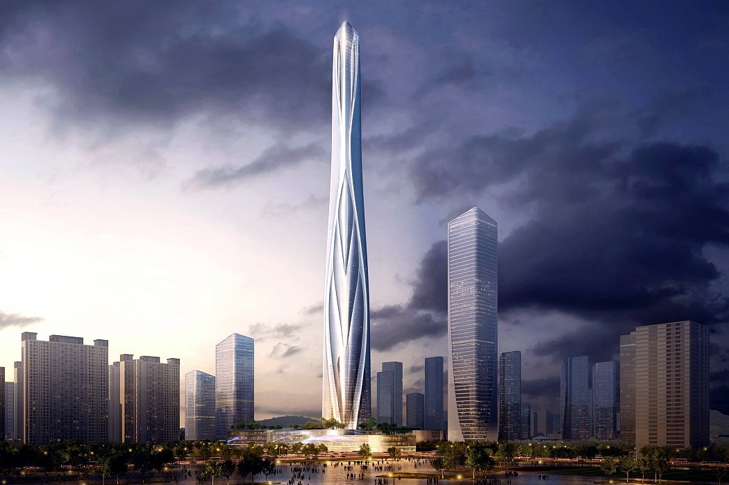 Landmark building，Shenzhen Hong Kong International Center，Motorcycle skyscraper，Architecture，
