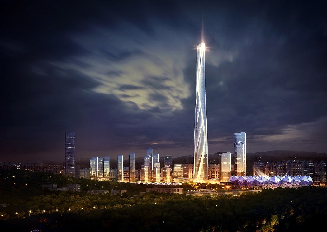 Landmark building，Shenzhen Hong Kong International Center，Motorcycle skyscraper，Architecture，