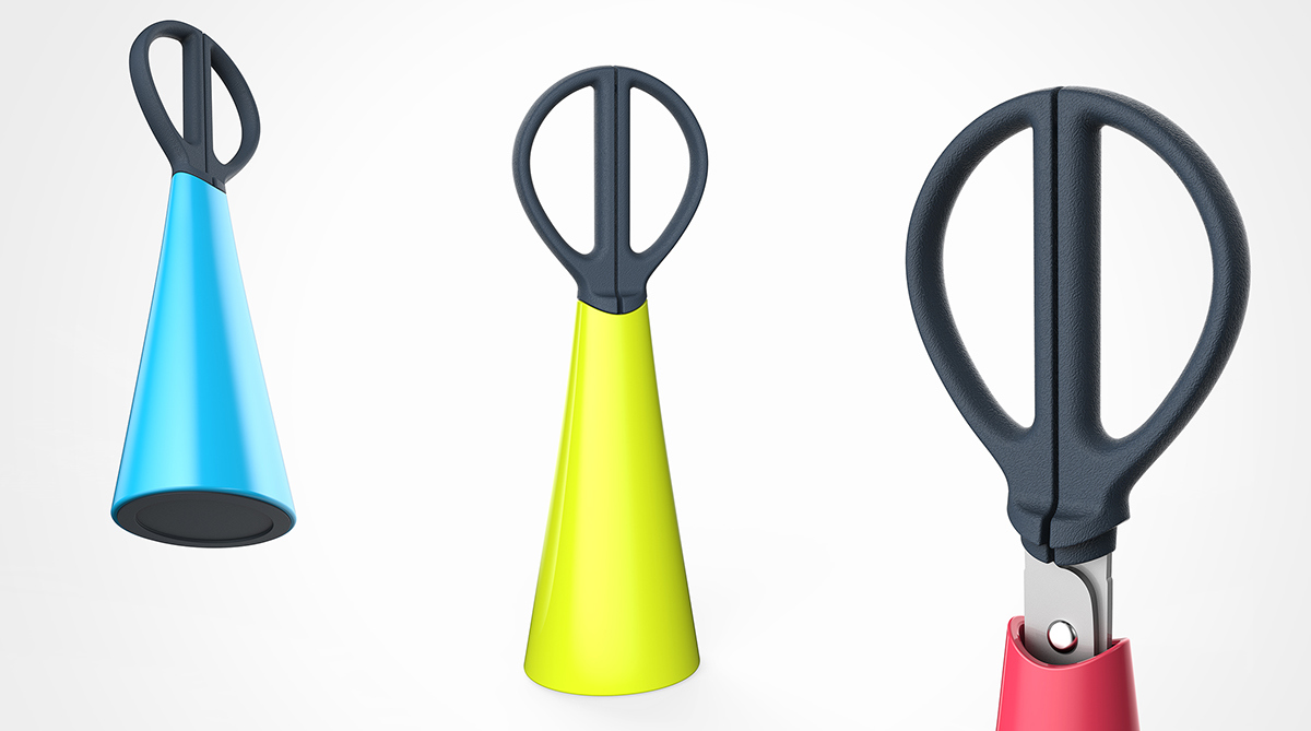 Stationery，Office Supplies，Desktop scissors，industrial design，