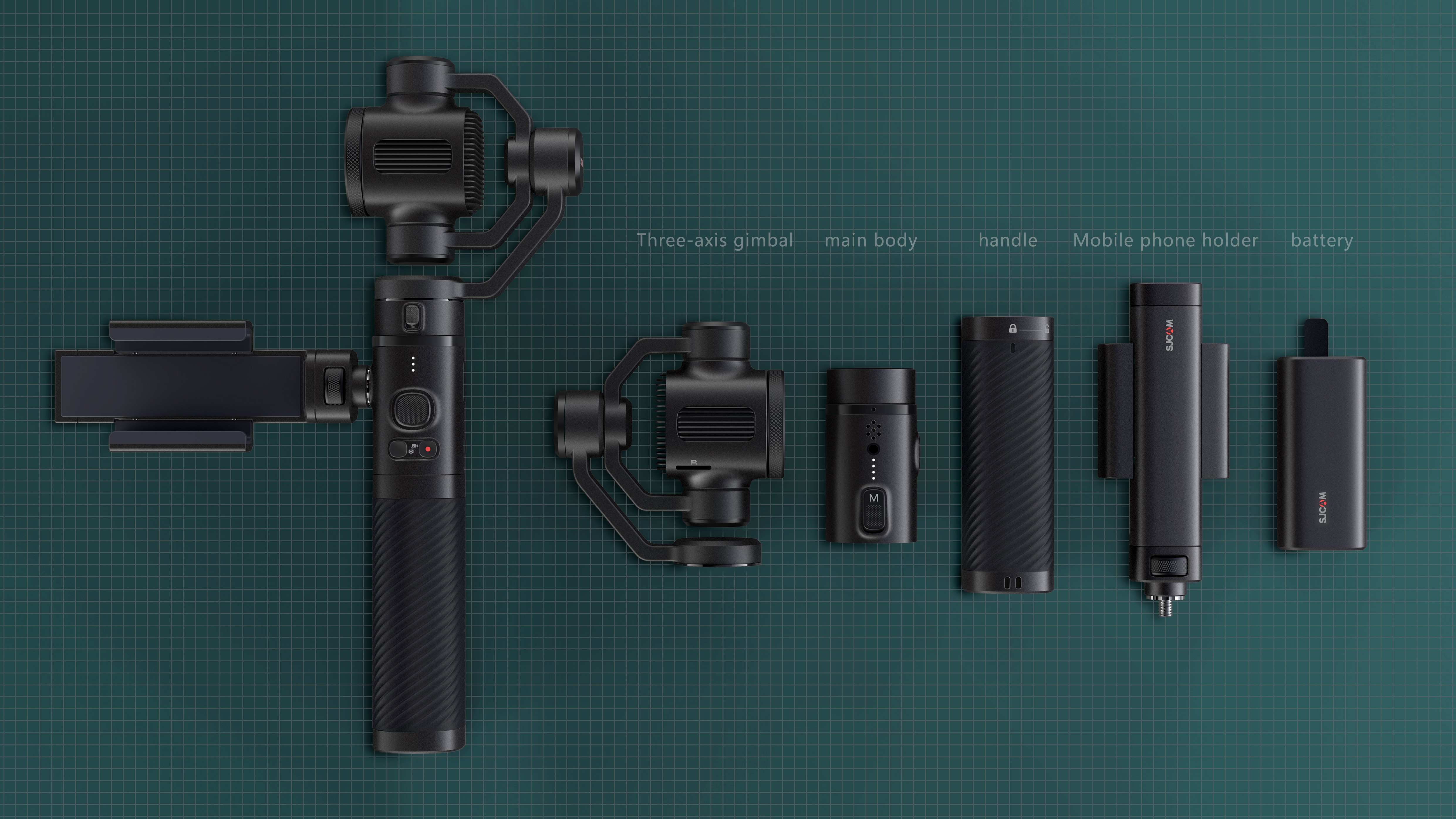 New major，texture，details，Square，feel，TPU，Handheld PTZ，