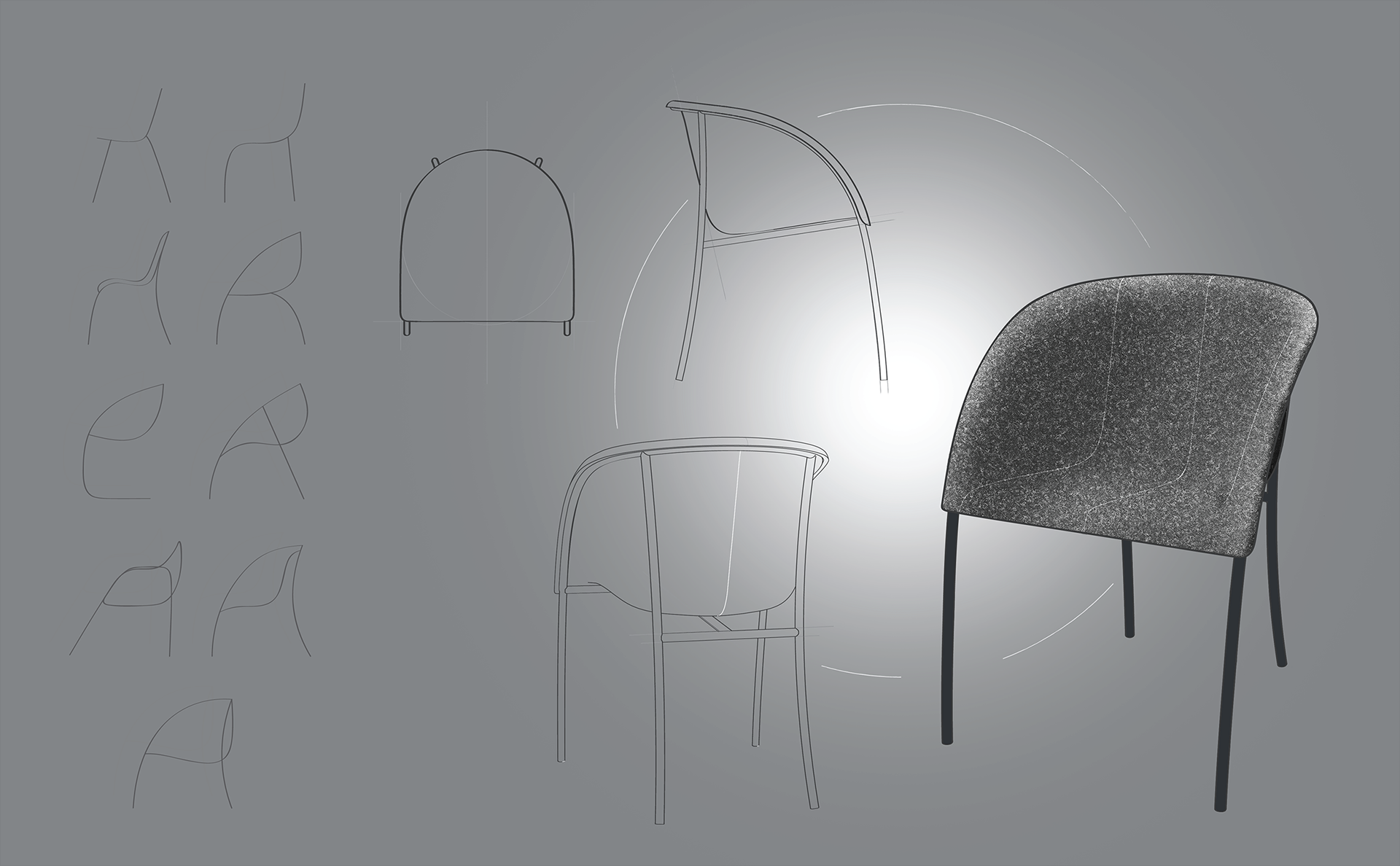 One Fifty，chair，felt，