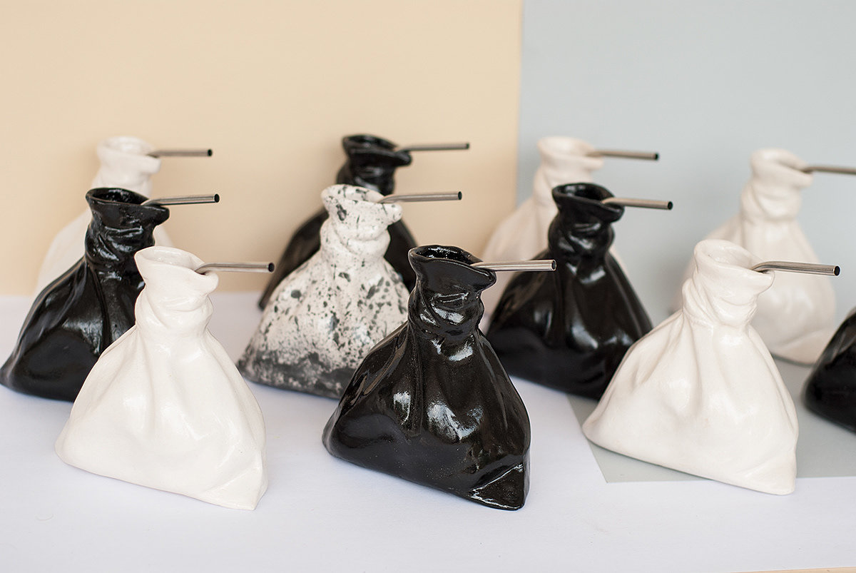 product design，Creative water fittings，Ceramic beverage bag，Czech，