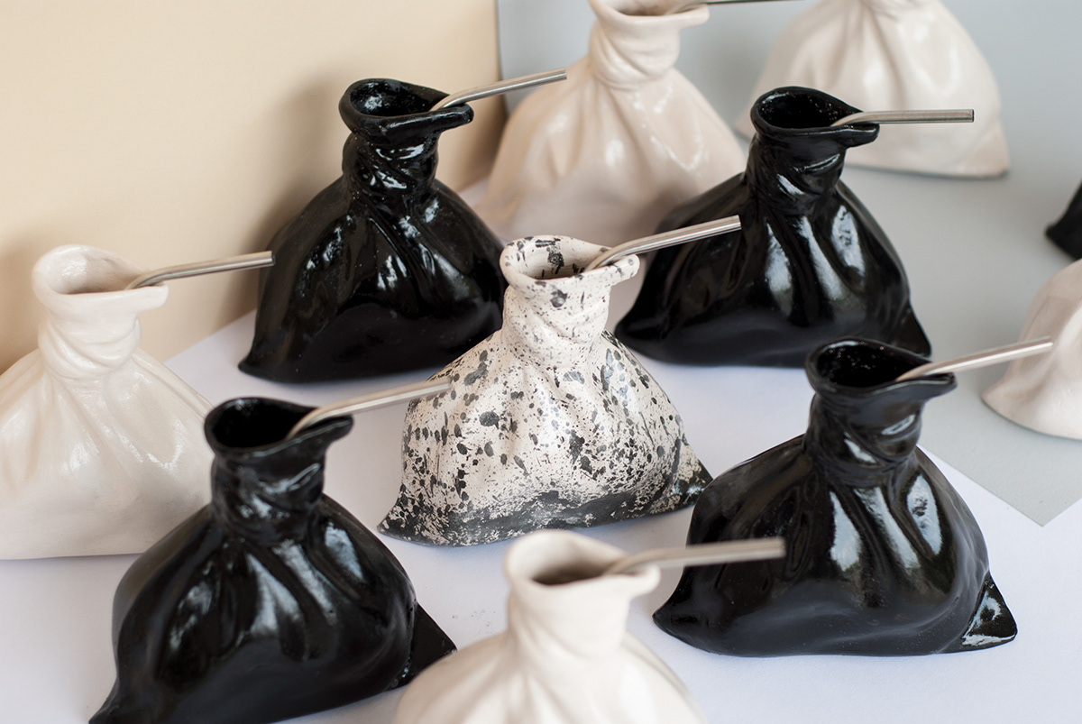 product design，Creative water fittings，Ceramic beverage bag，Czech，