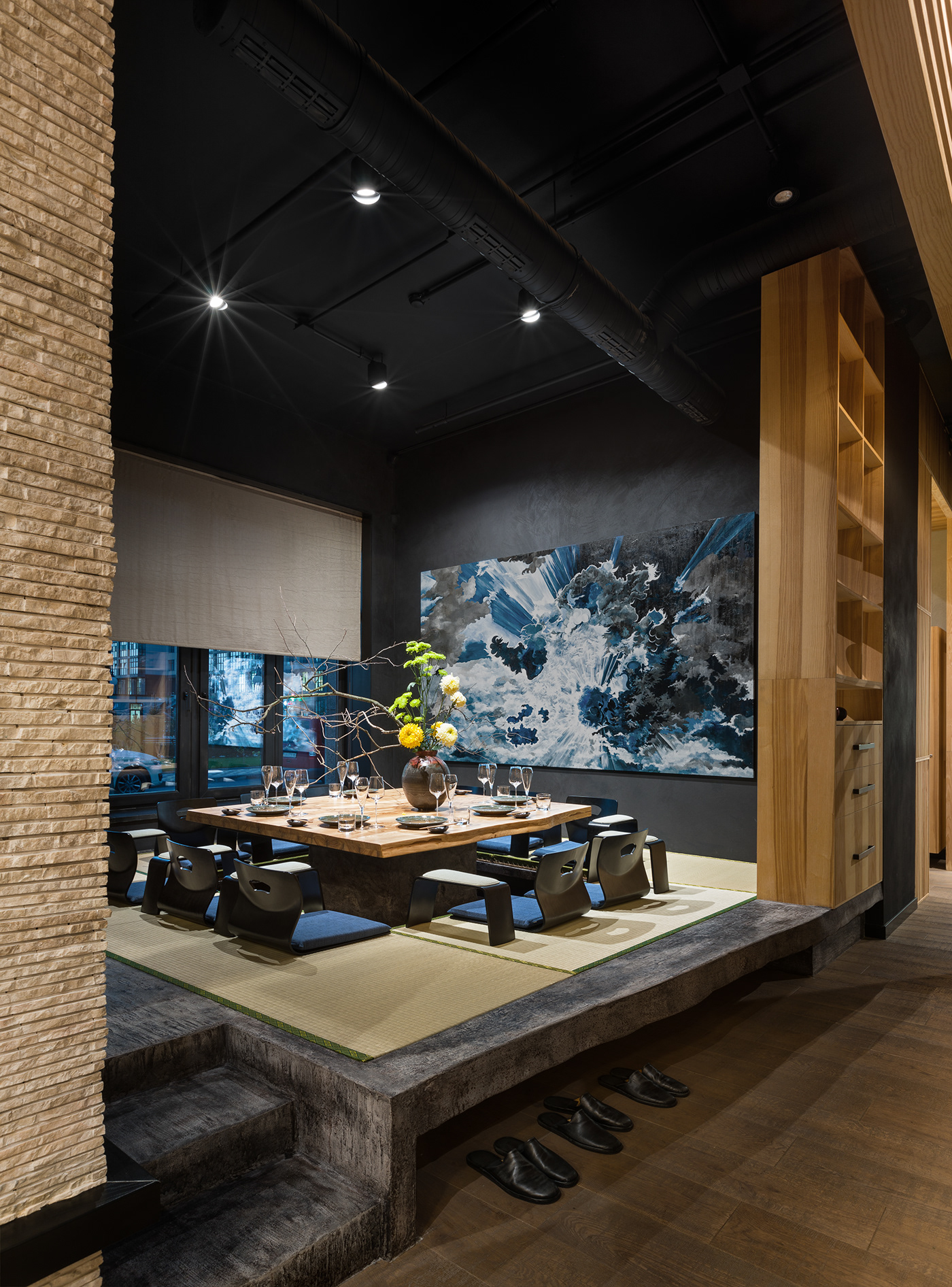 Interior design，Japanese Restaurant，FUJIWARA，