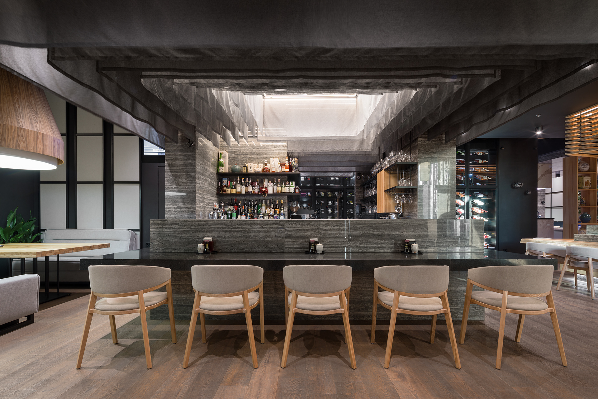 Interior design，Japanese Restaurant，FUJIWARA，