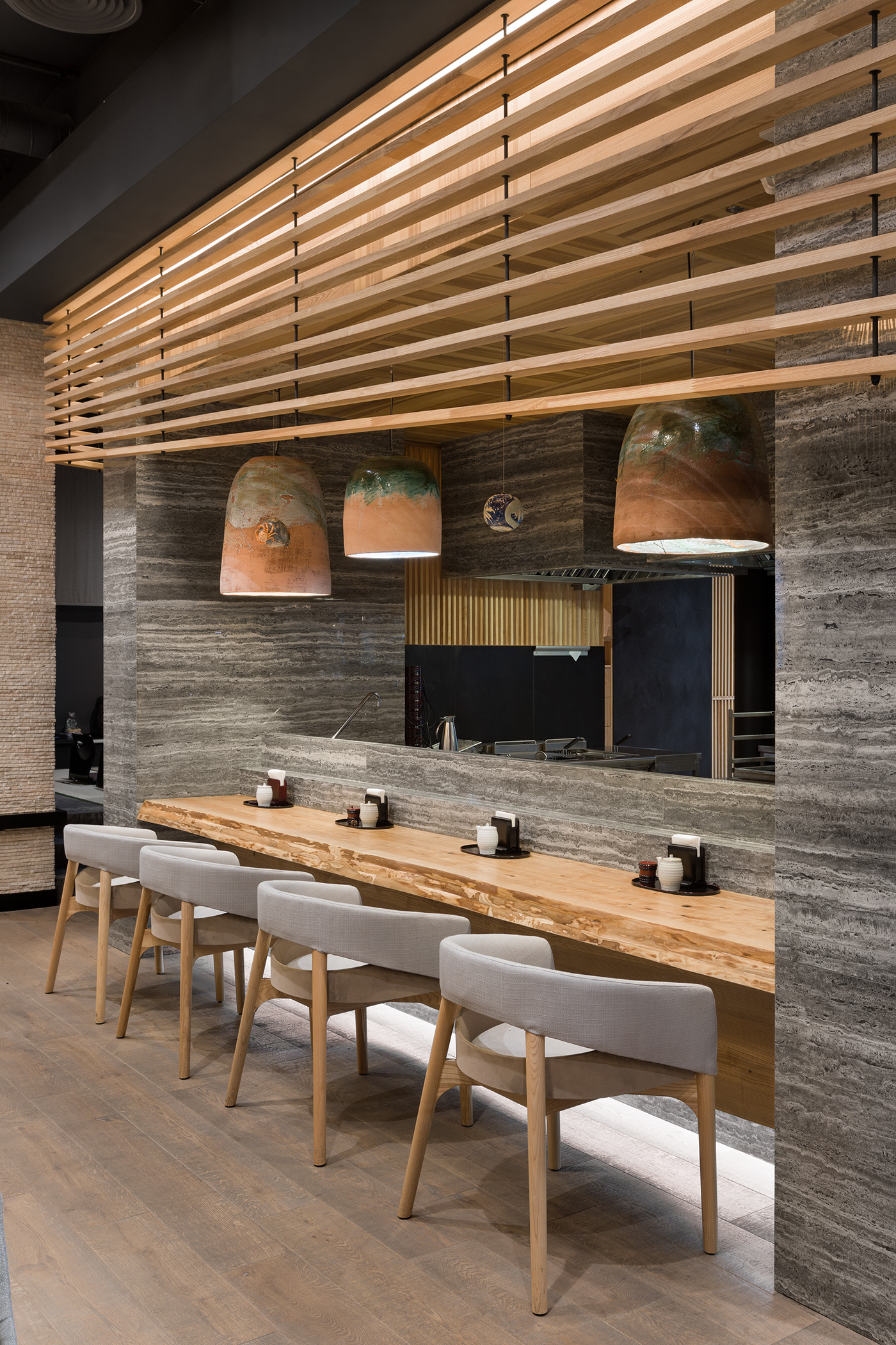 Interior design，Japanese Restaurant，FUJIWARA，