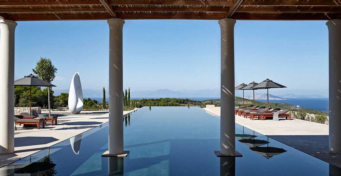 Amanzoe，酒店，豪华，住宿，希腊，