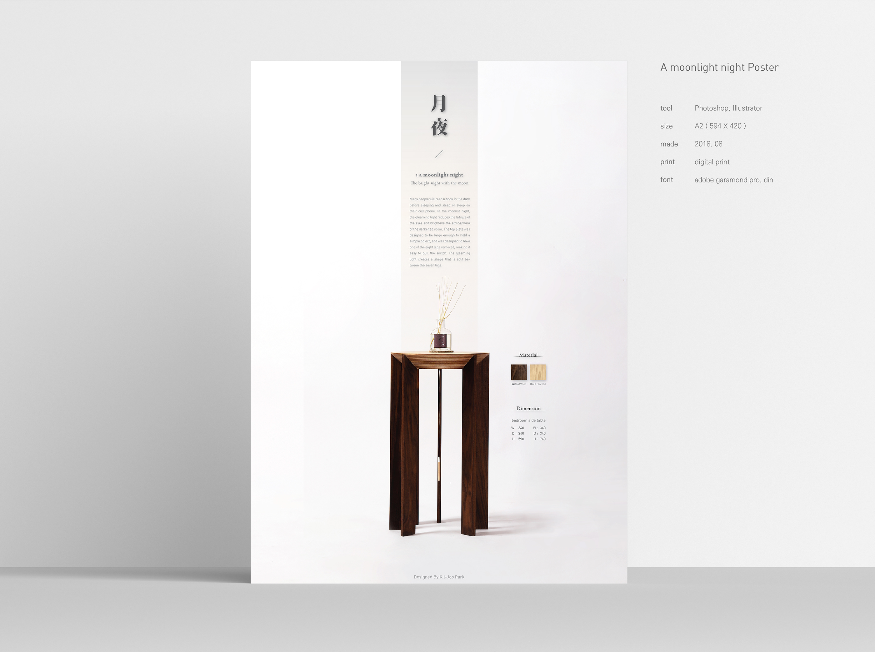 atmosphere，Bedside lamp，moonlit night，