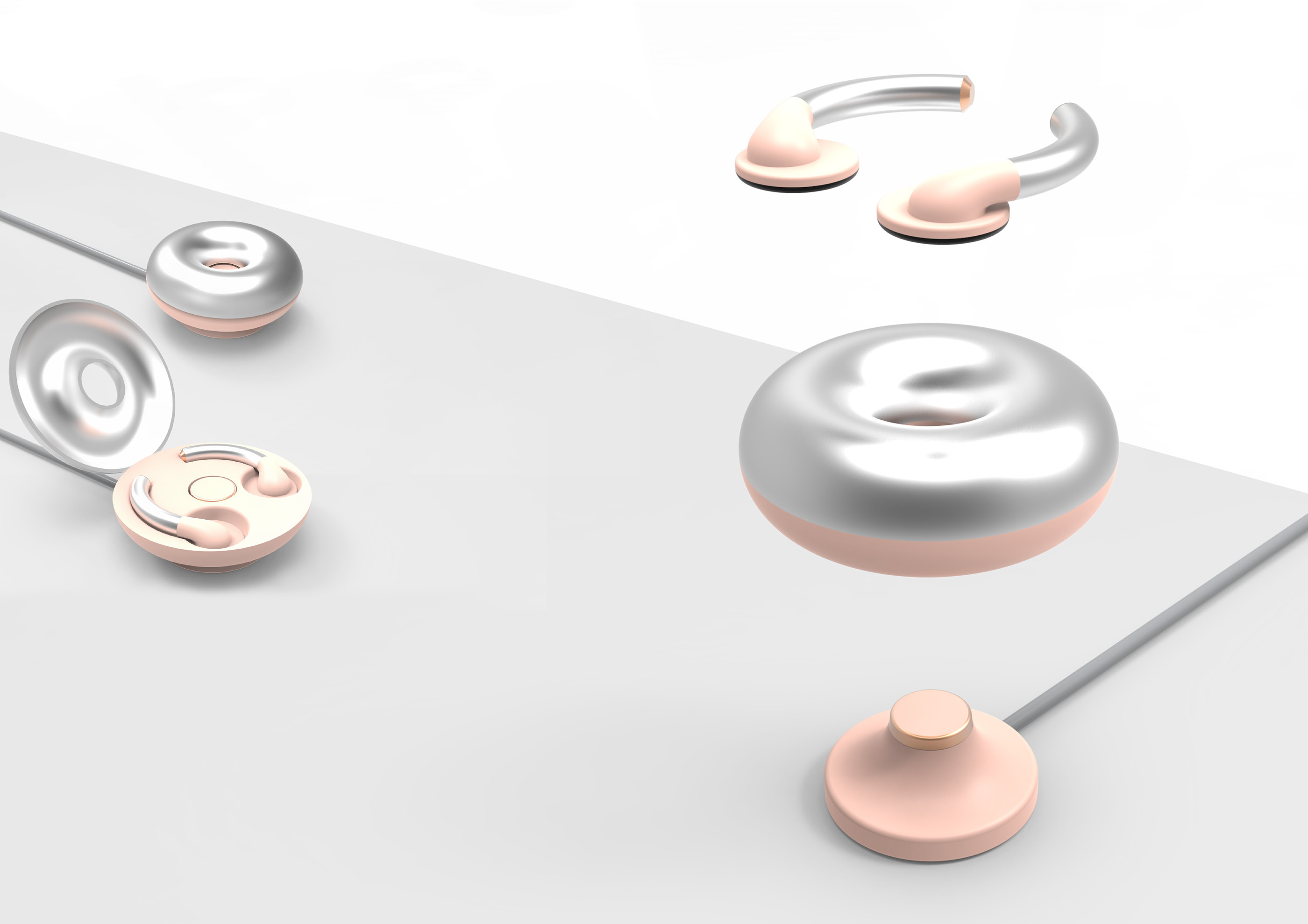 headset，music，doughnut，