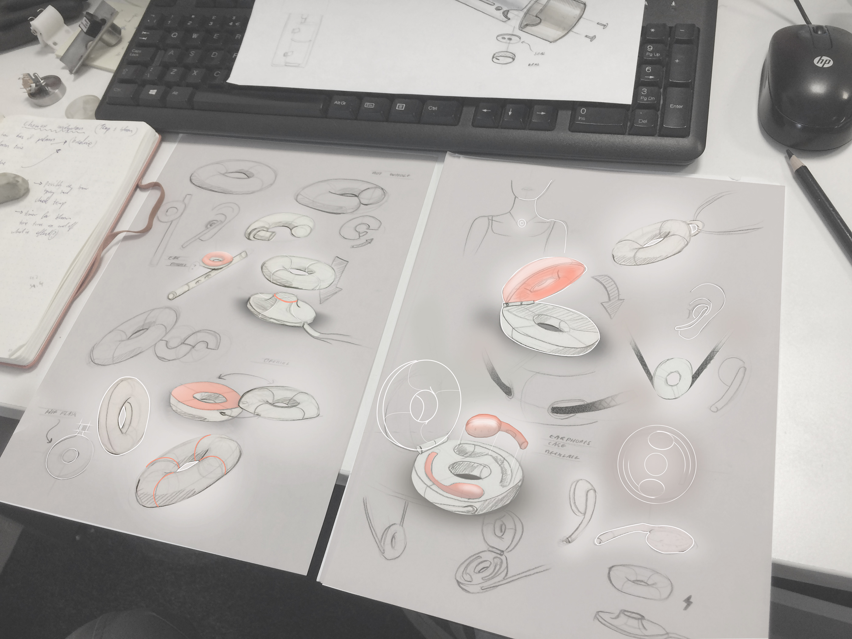 headset，music，doughnut，