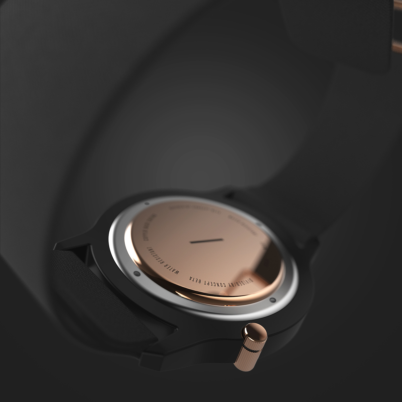 Divided，Wrist watch，black，