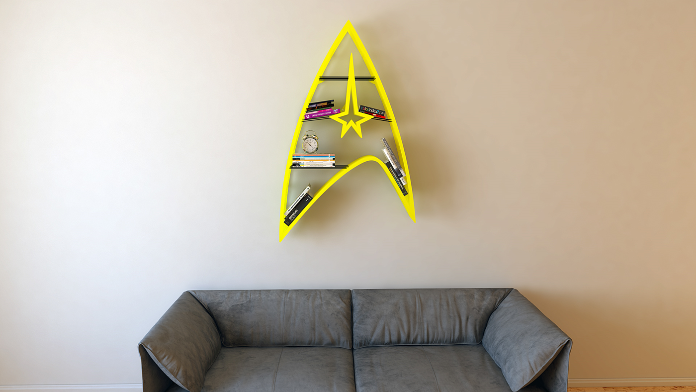 Star Trek，墙面收纳工具，书架，星际迷航，