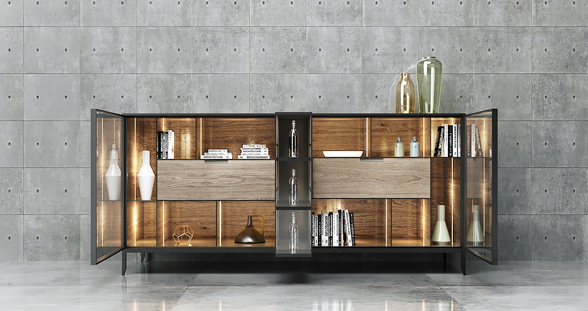 product design，furniture，clothes closet，Alexo cabinet，