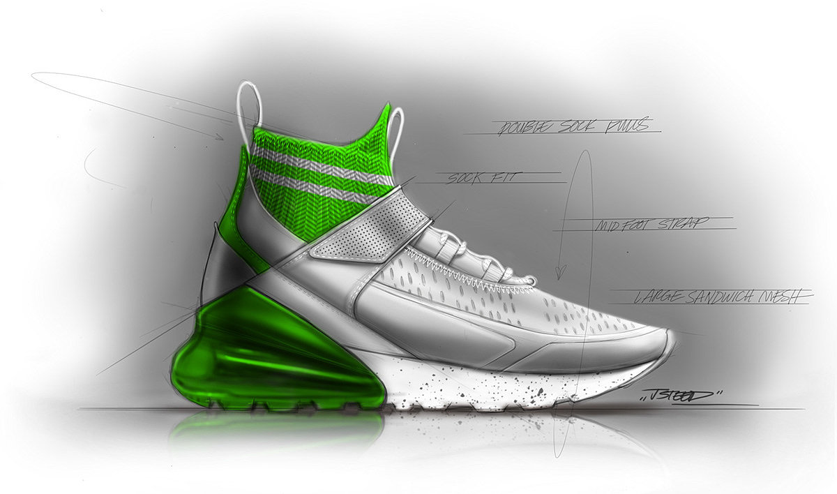 shoes，Hand drawn，sketch，industrial design，