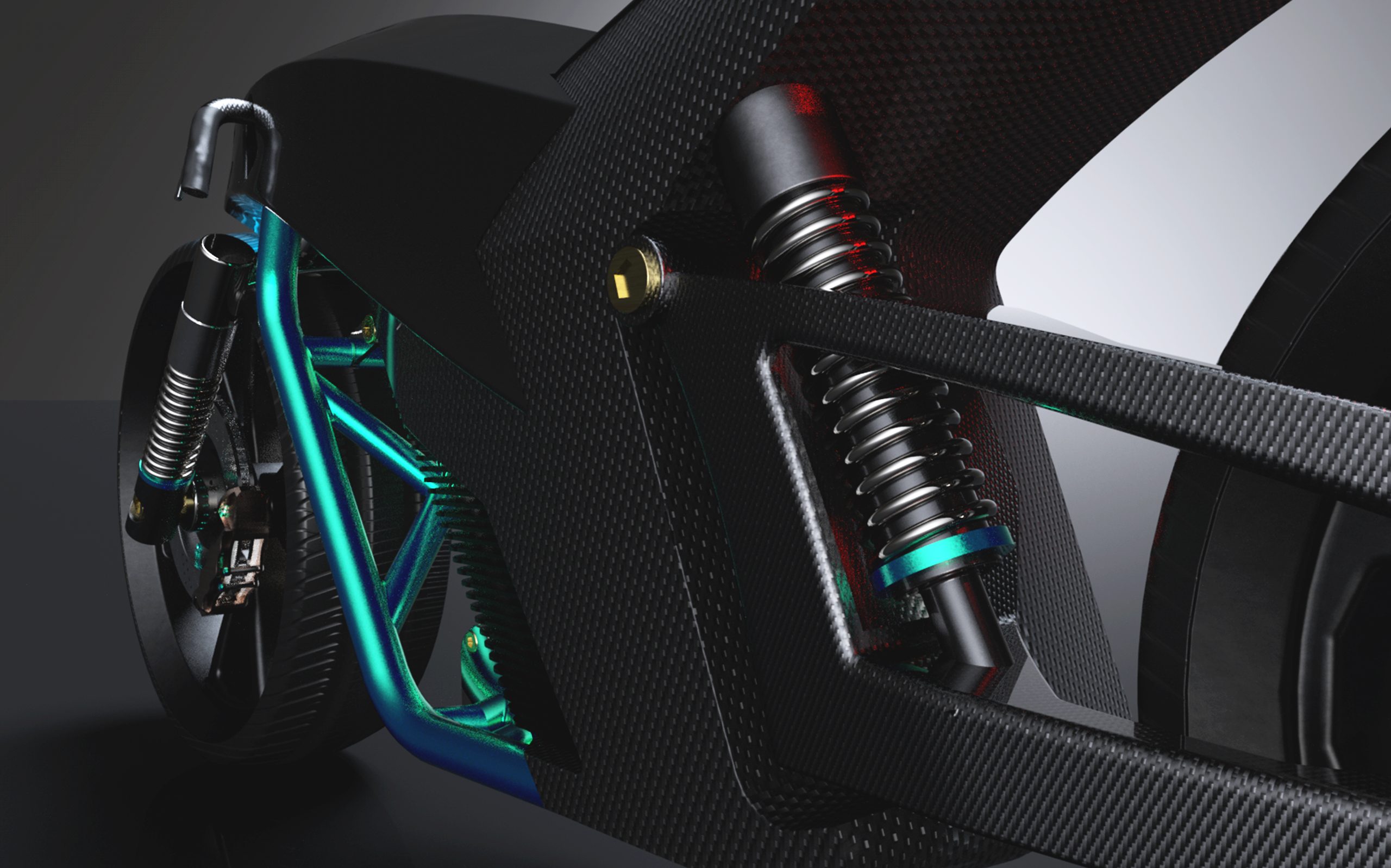 motorcycle，Render，3D modeling，