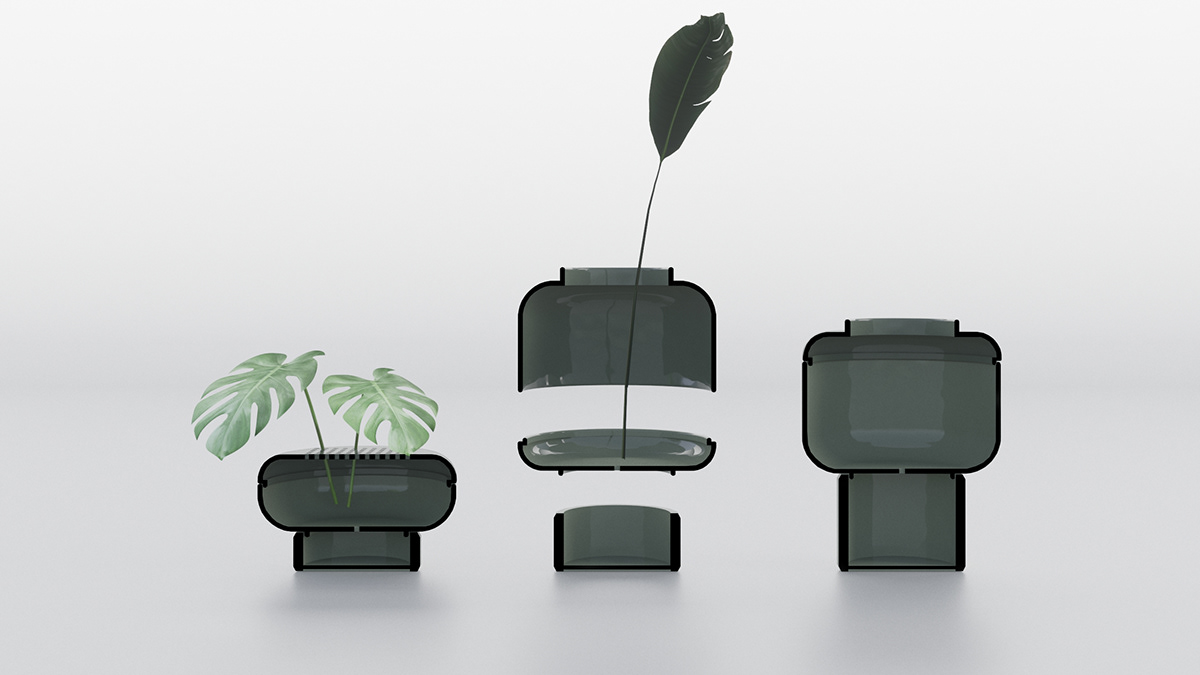 product design，vase，Potted plants，Flowerpot，