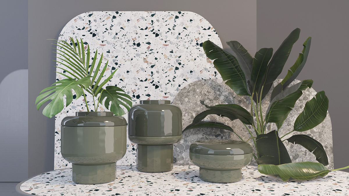 product design，vase，Potted plants，Flowerpot，