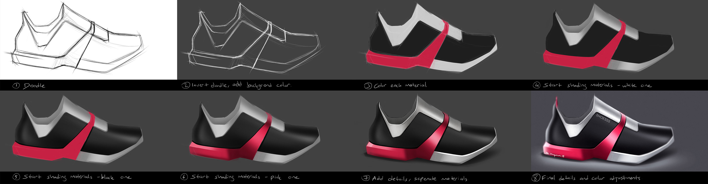 originality，Hand drawn，shoes，