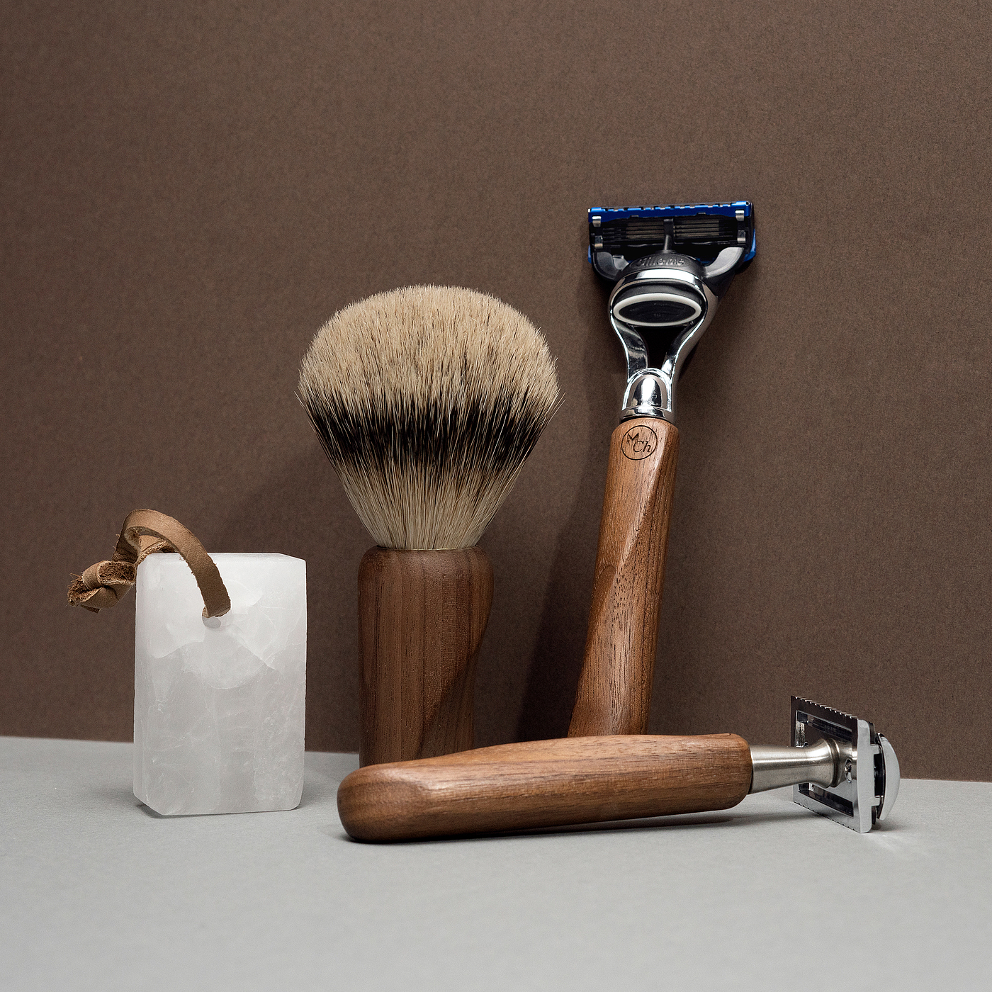 Gillette，wooden ，razor，