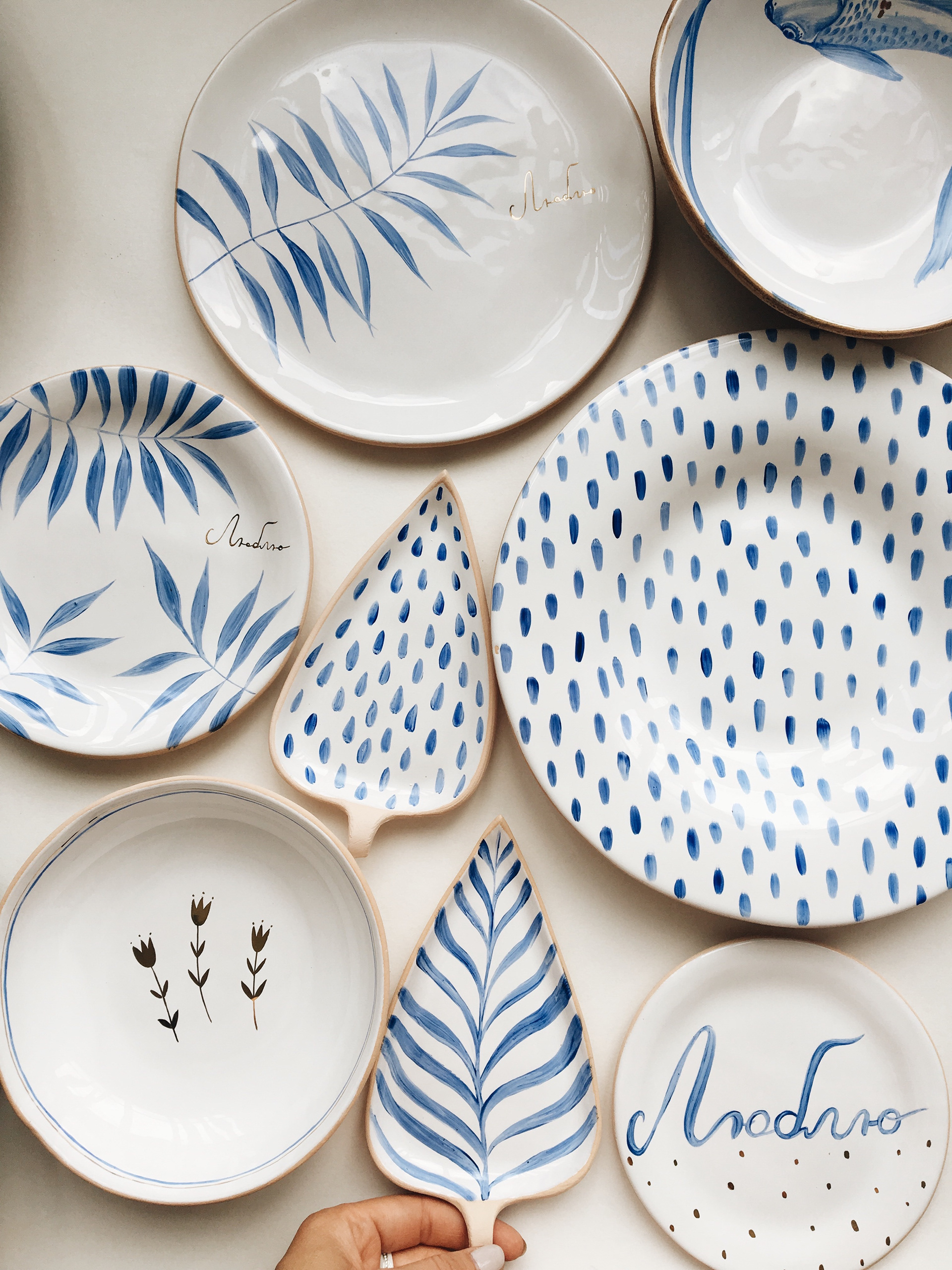 ceramics，handicraft，Blue and white，