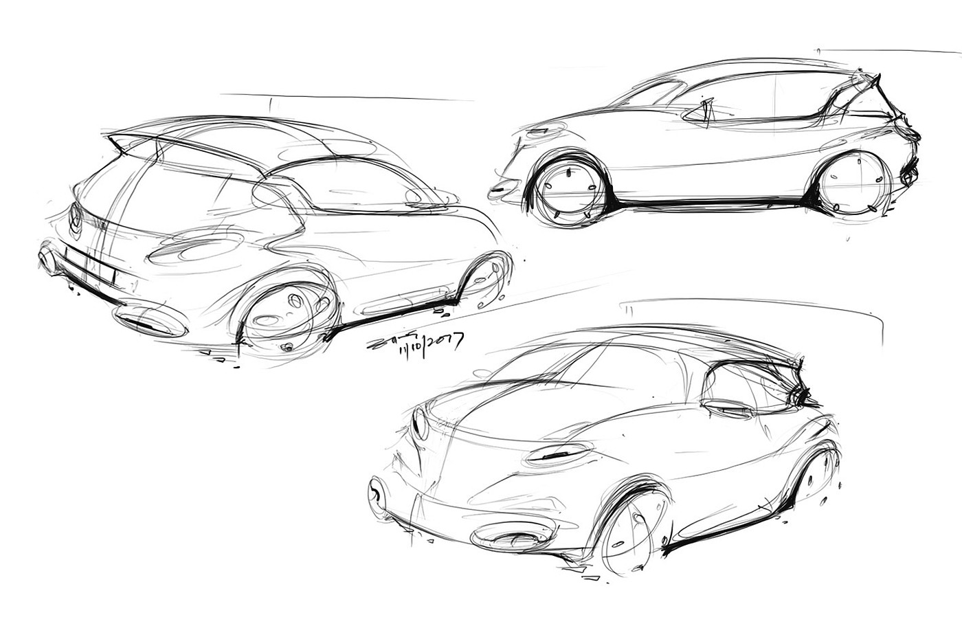 footwear design ，Automobile design，industrial design，Hand drawn，