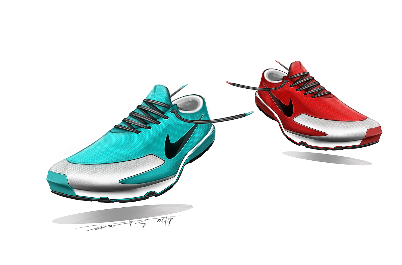 footwear design ，Automobile design，industrial design，Hand drawn，