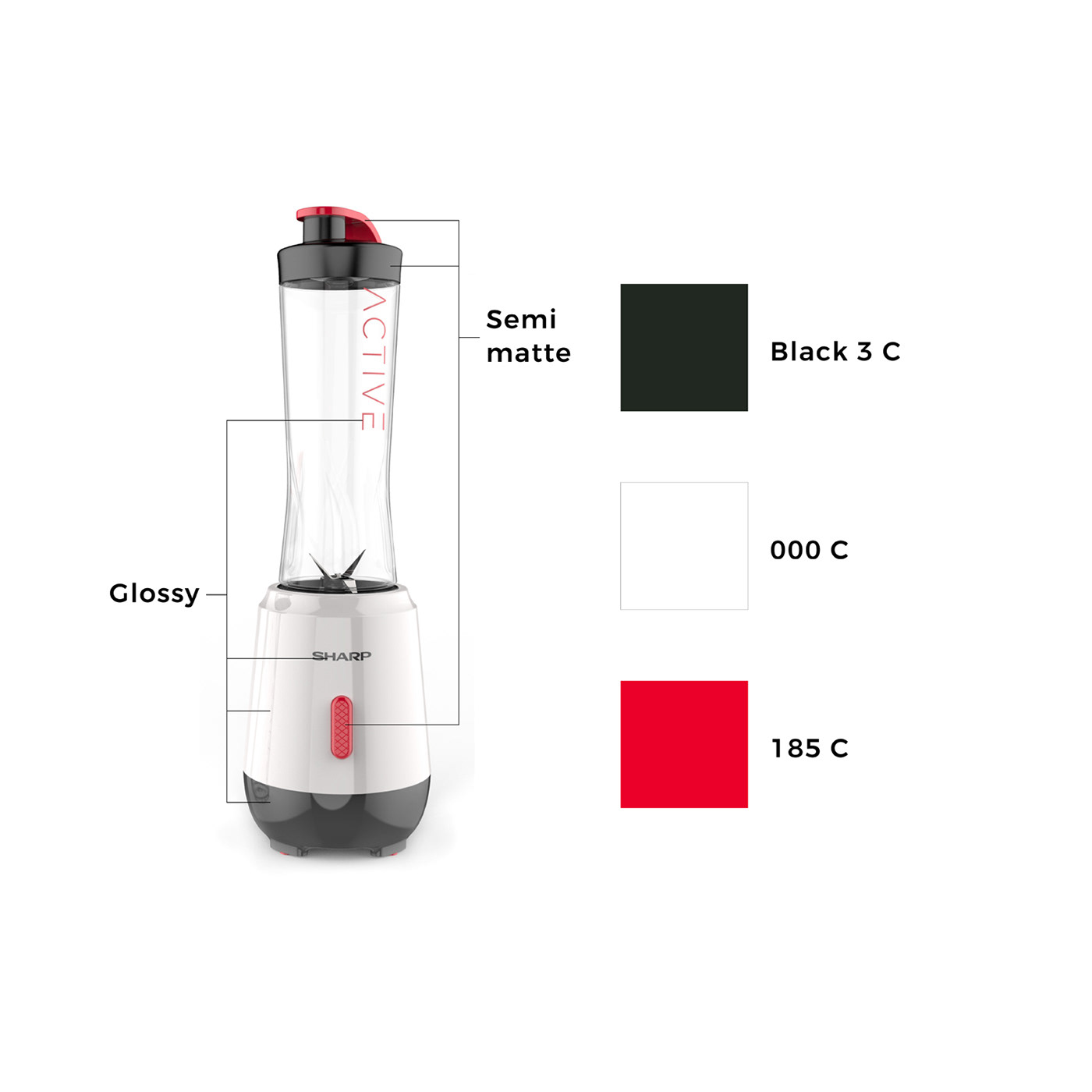 Roberto Manzari，kitchen，SHARP，SHARP，blender，cmf，glass，