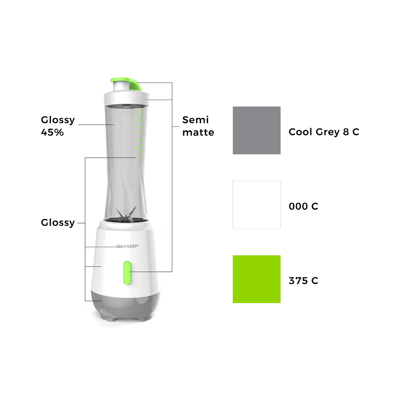Roberto Manzari，kitchen，SHARP，SHARP，blender，cmf，glass，