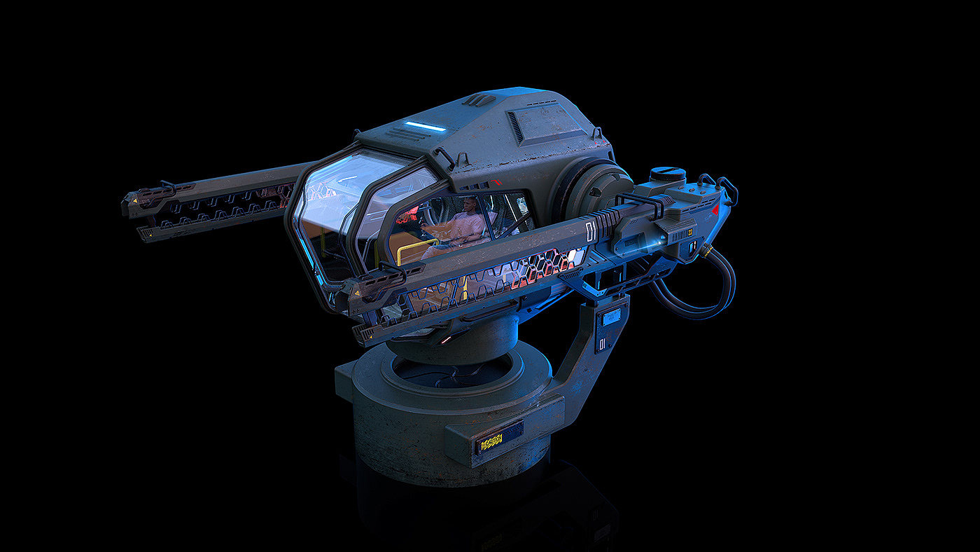 Base Gurmukh，concept，Airship turret，science fiction，game，