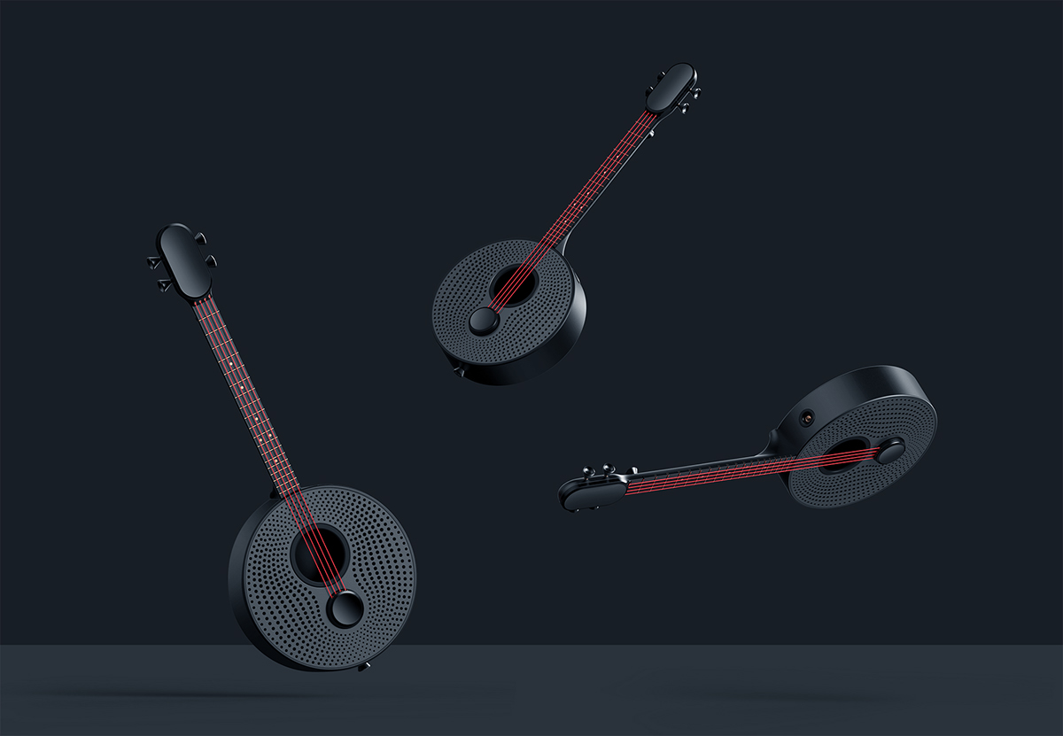 industrial design，Musical Instruments，ukulele，Yuan Man，