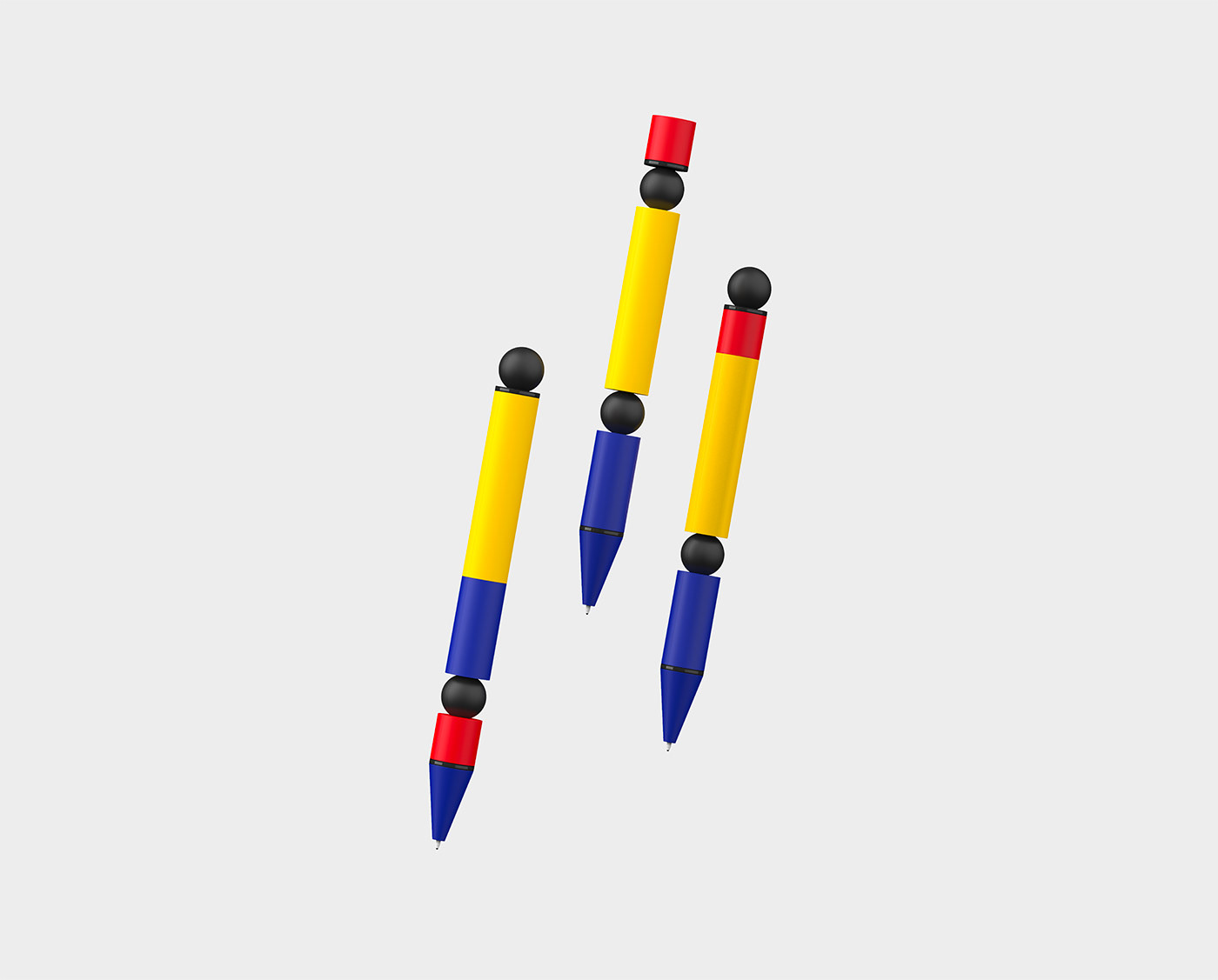 Stationery design，Office Supplies，pen，sticky note，modularization，Ruler，