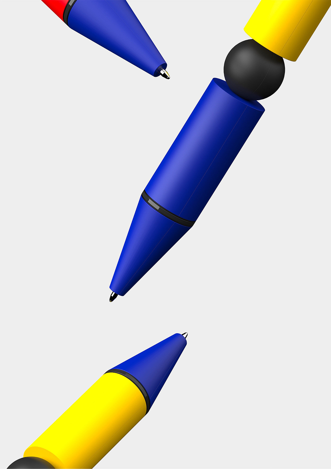 Stationery design，Office Supplies，pen，sticky note，modularization，Ruler，