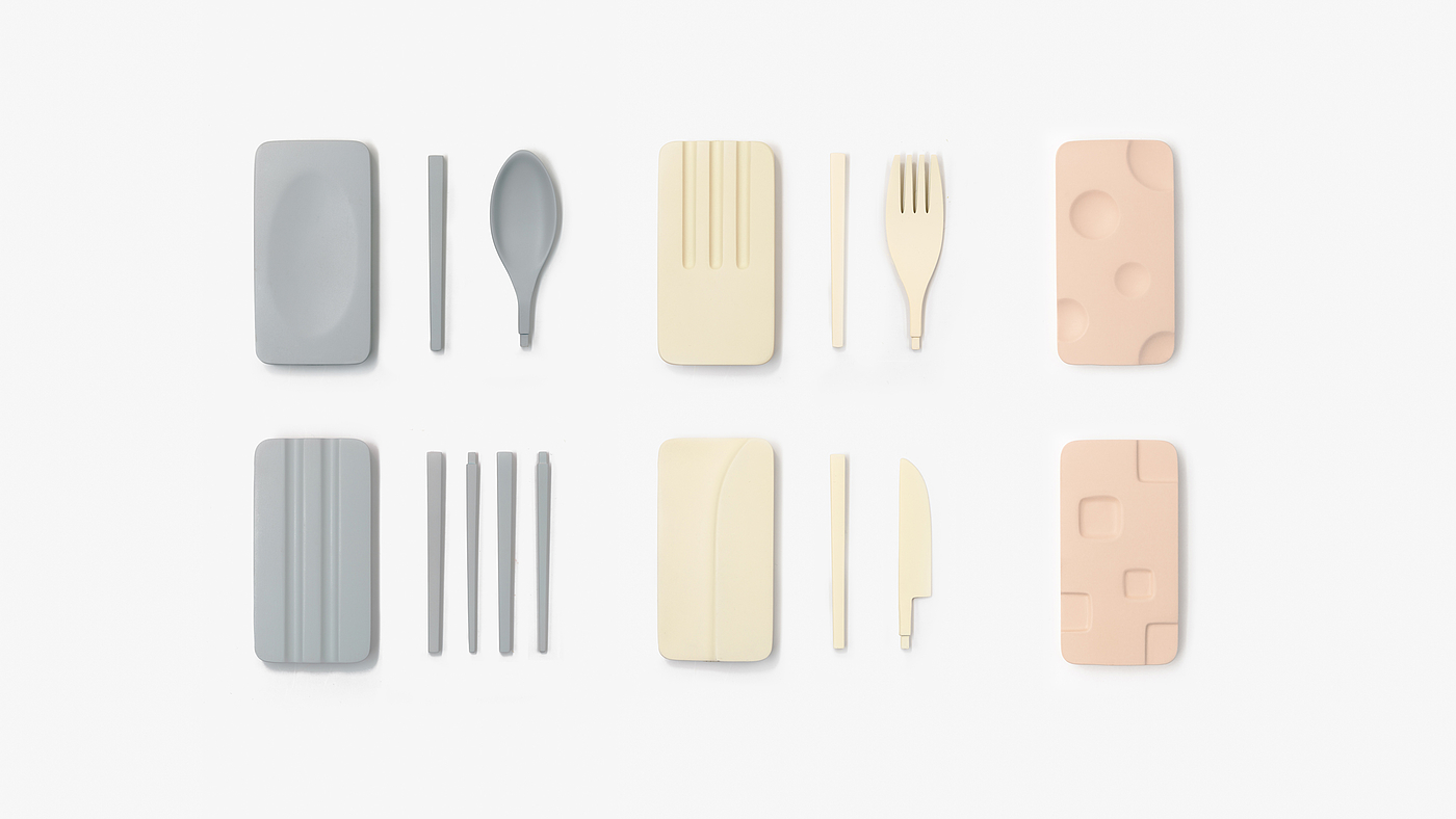 rotate，Minimalist，Portable，Eattae，tableware，Simplicity，