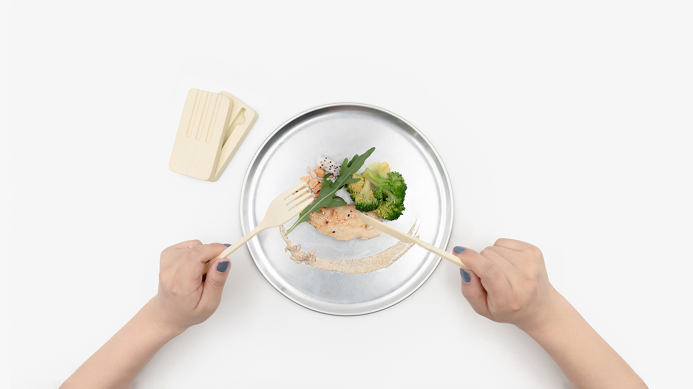 rotate，Minimalist，Portable，Eattae，tableware，Simplicity，