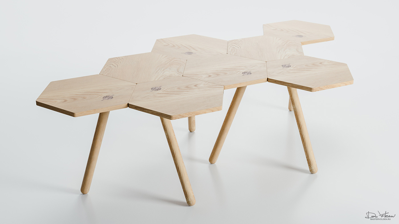 蜂巢桌团结就是力量分开也可独立自主