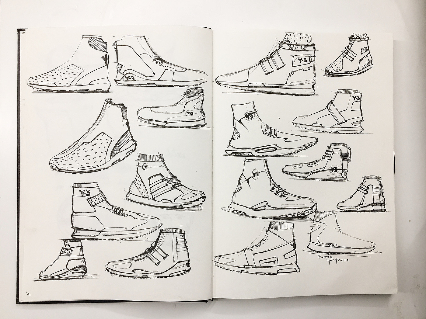 运动鞋，草图，时尚，