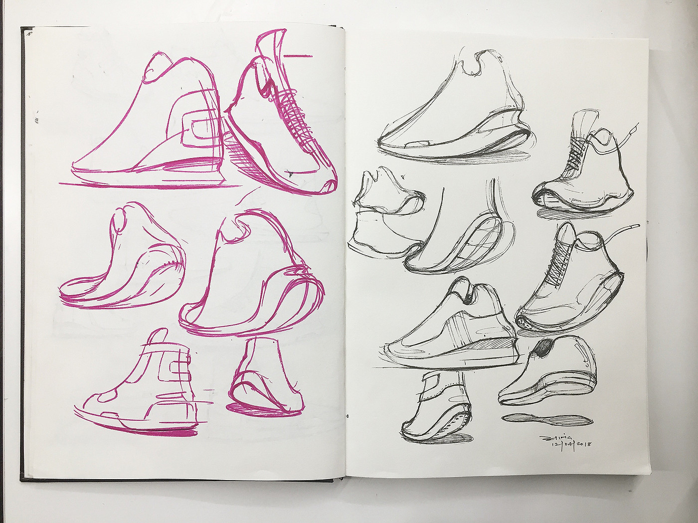 运动鞋，草图，时尚，