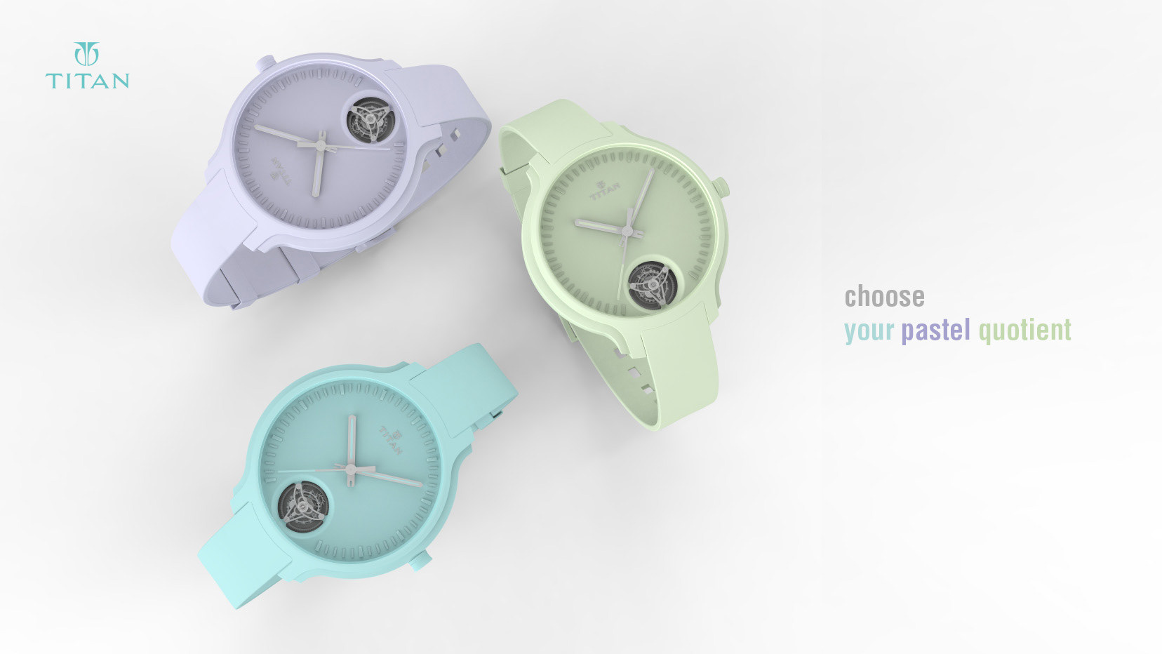 Titan，Wrist watch，black，