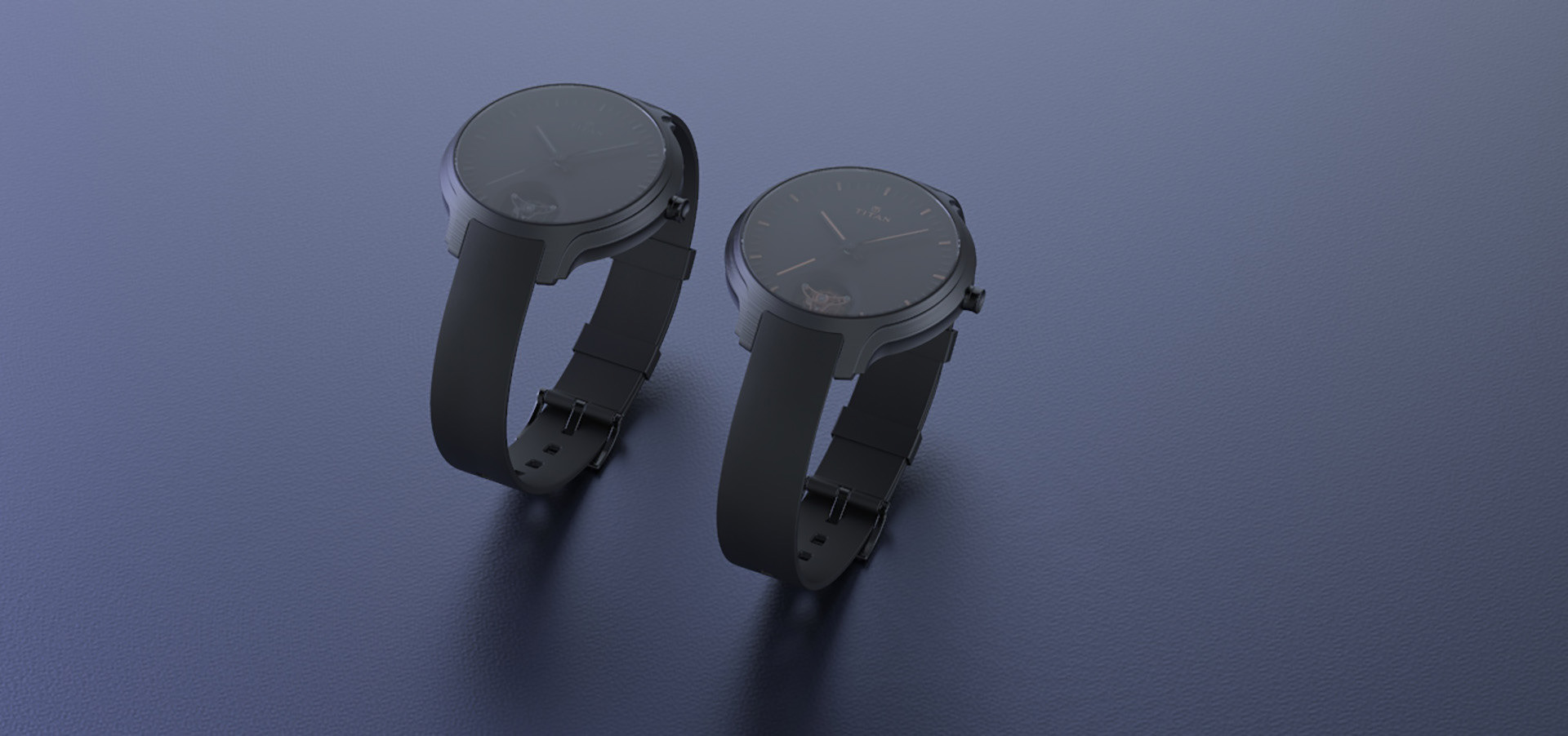 Titan，Wrist watch，black，