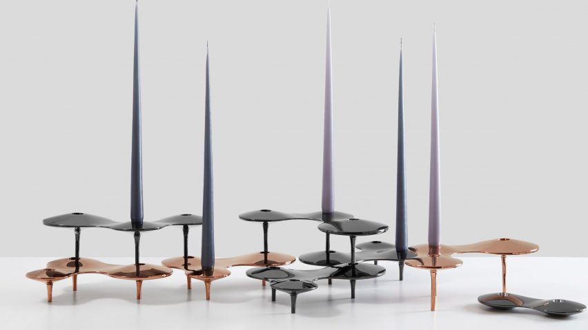 Zaha Hadid，Candlestick，stainless steel，