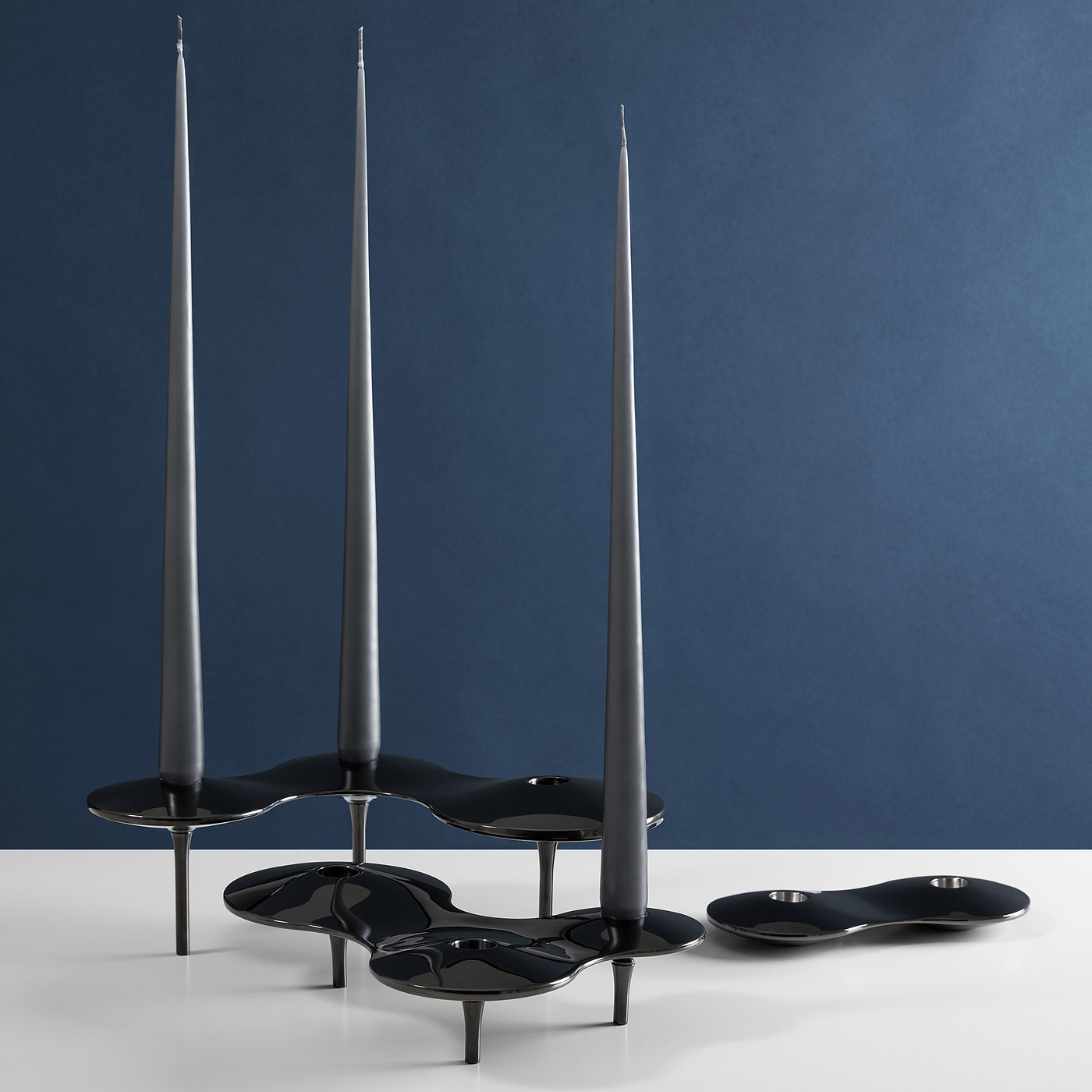 Zaha Hadid，Candlestick，stainless steel，