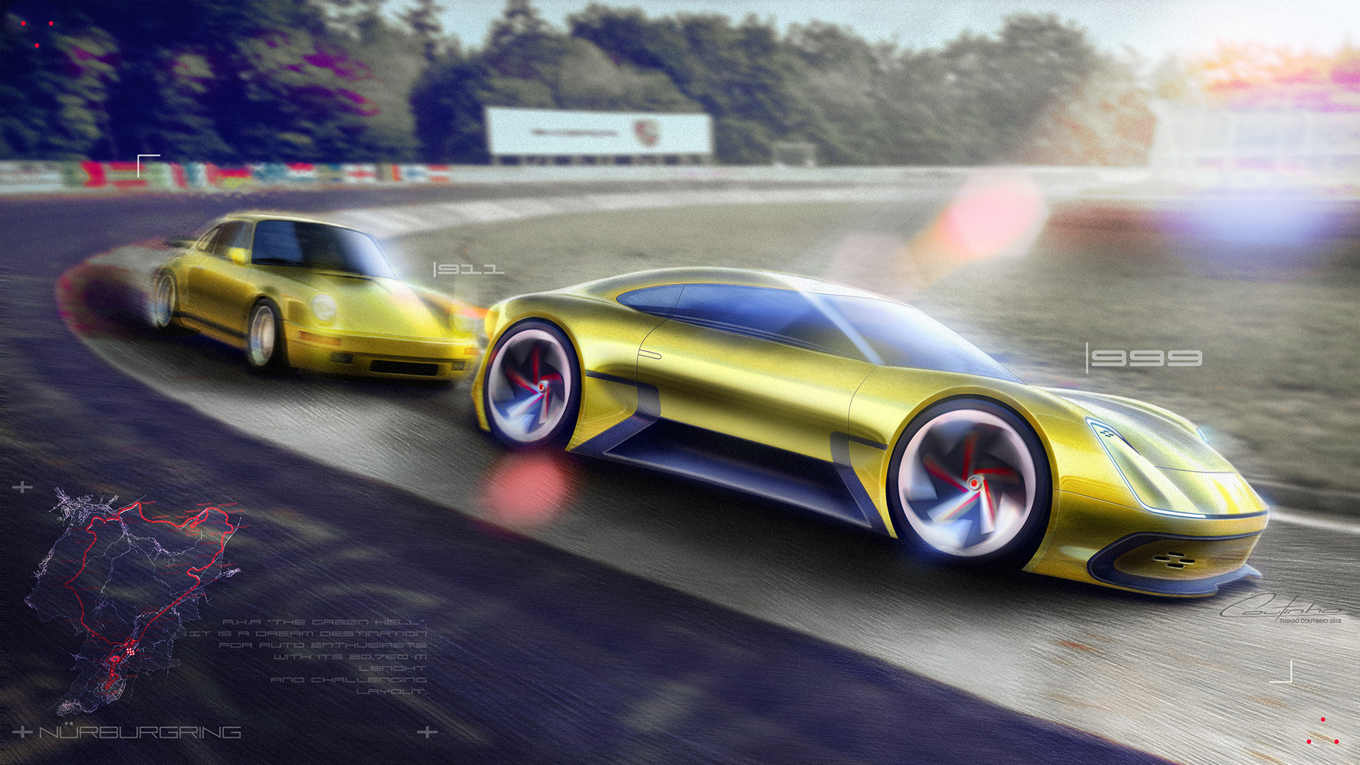 PORSCHE 999，Thiago Coutinho，manuscript，draft，Model，automobile，