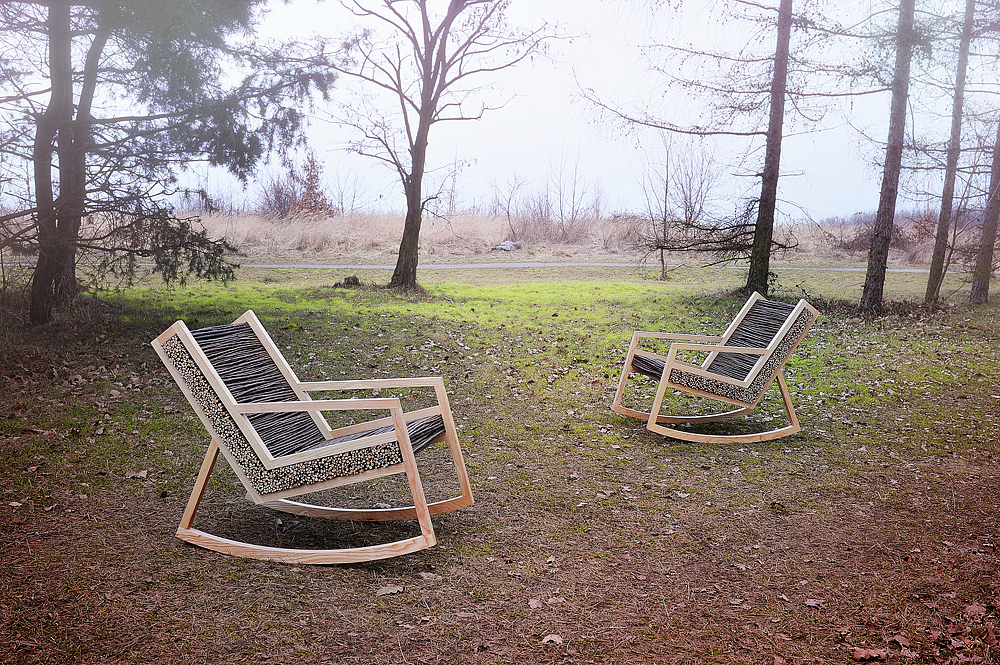 HALUZ，Rocking chair，line，branch，