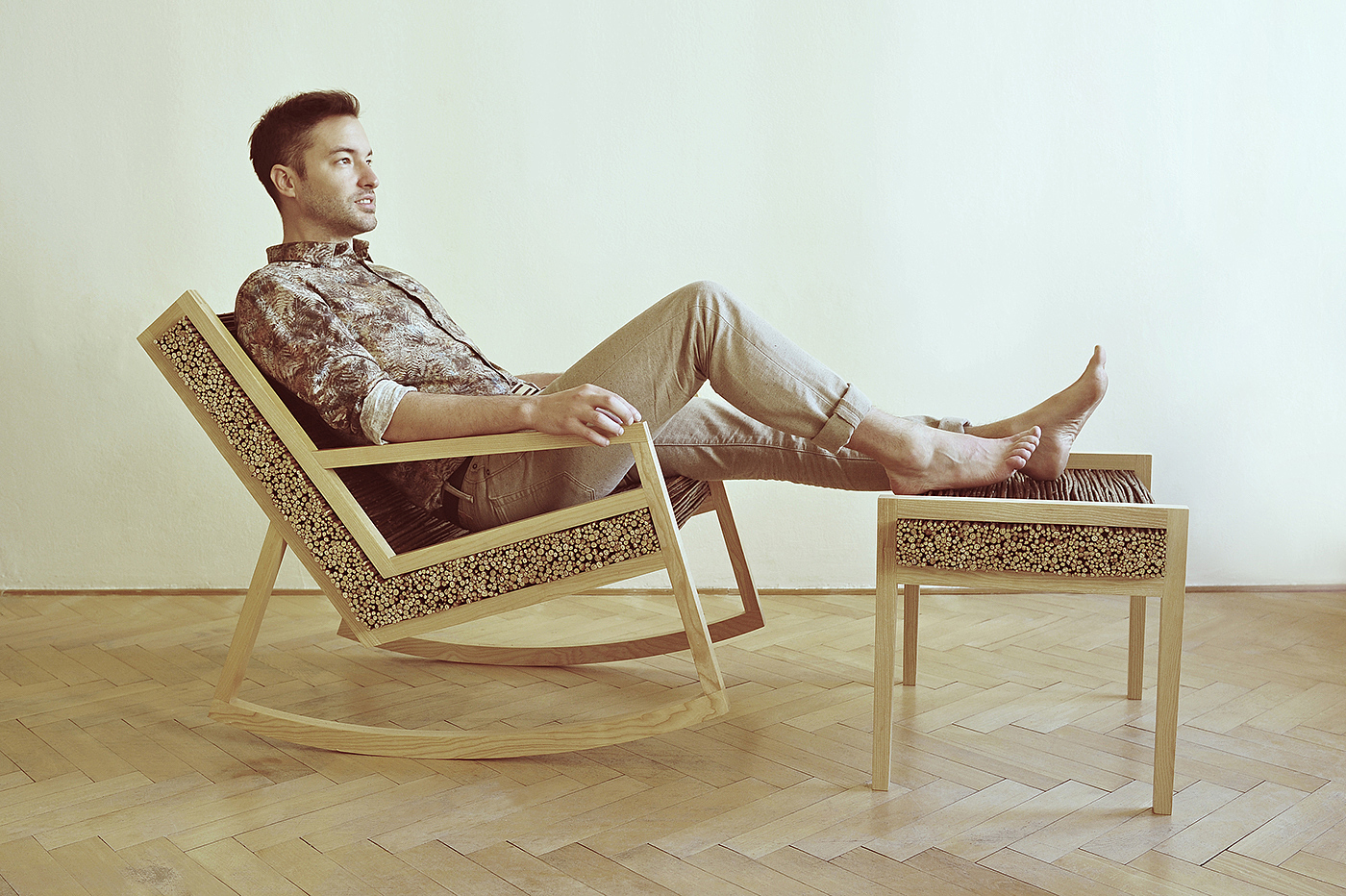 HALUZ，Rocking chair，line，branch，