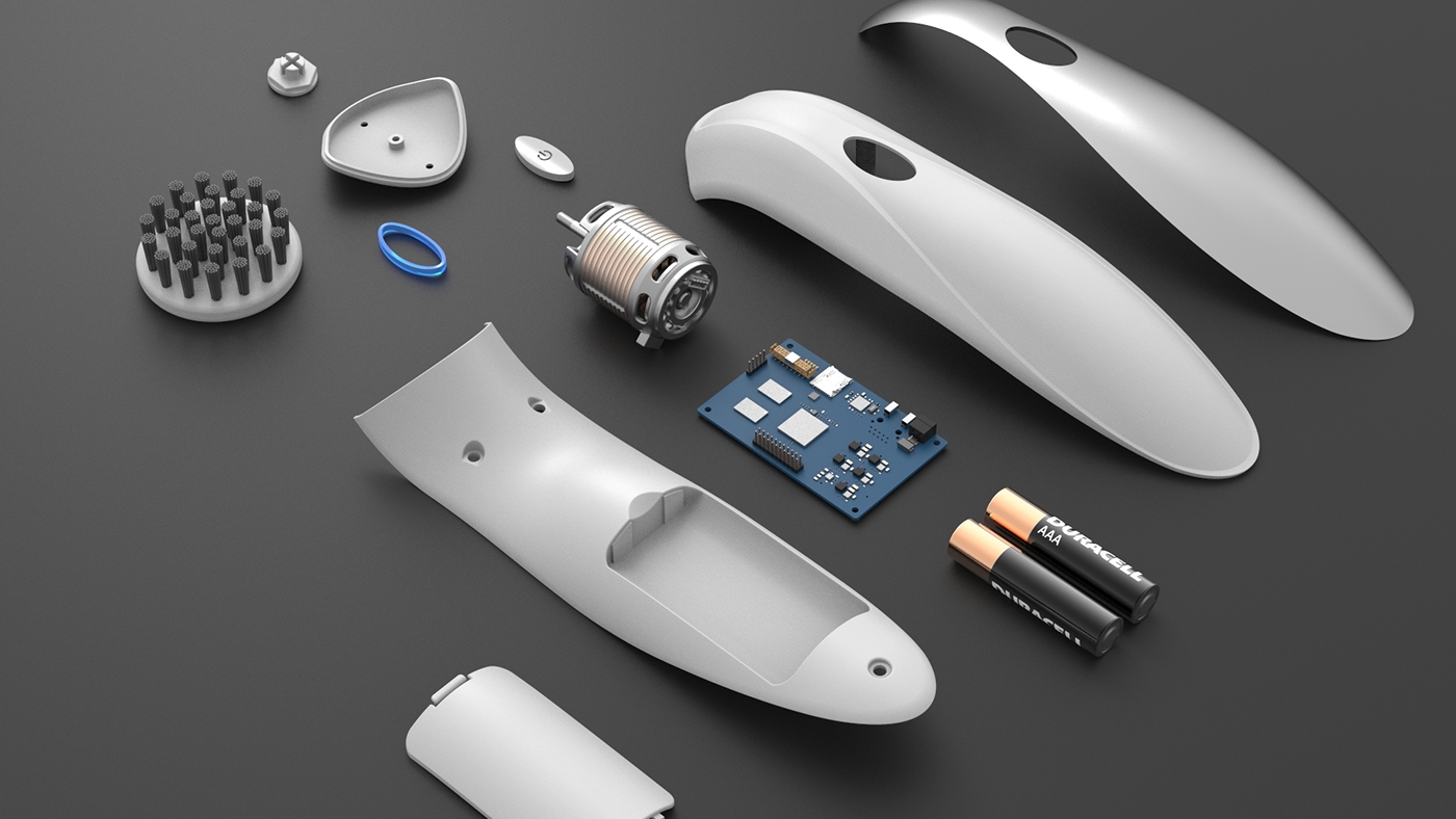 industrial design，Automatic shoe cleaning device，