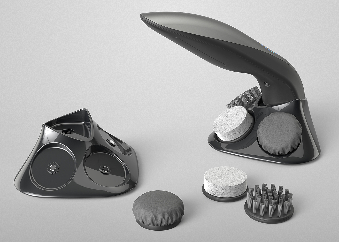 industrial design，Automatic shoe cleaning device，
