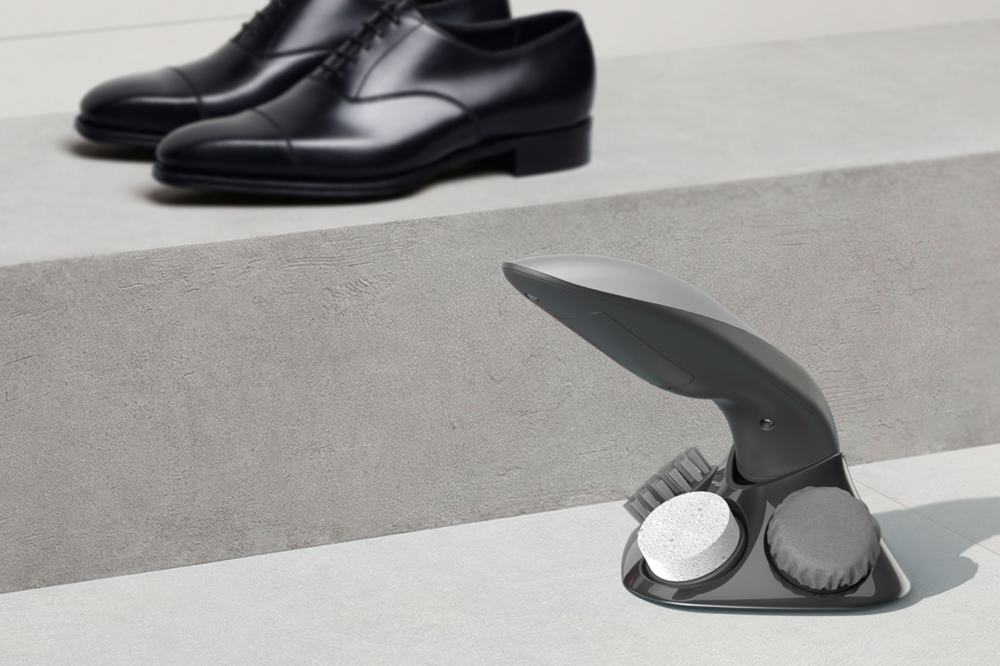 industrial design，Automatic shoe cleaning device，