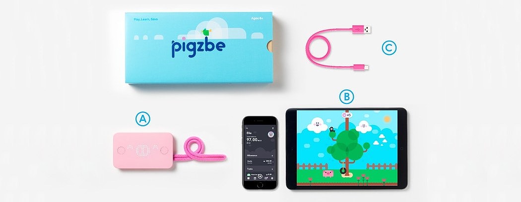 PIGZBE，电子钱包，数码，儿童电子钱包，智能，