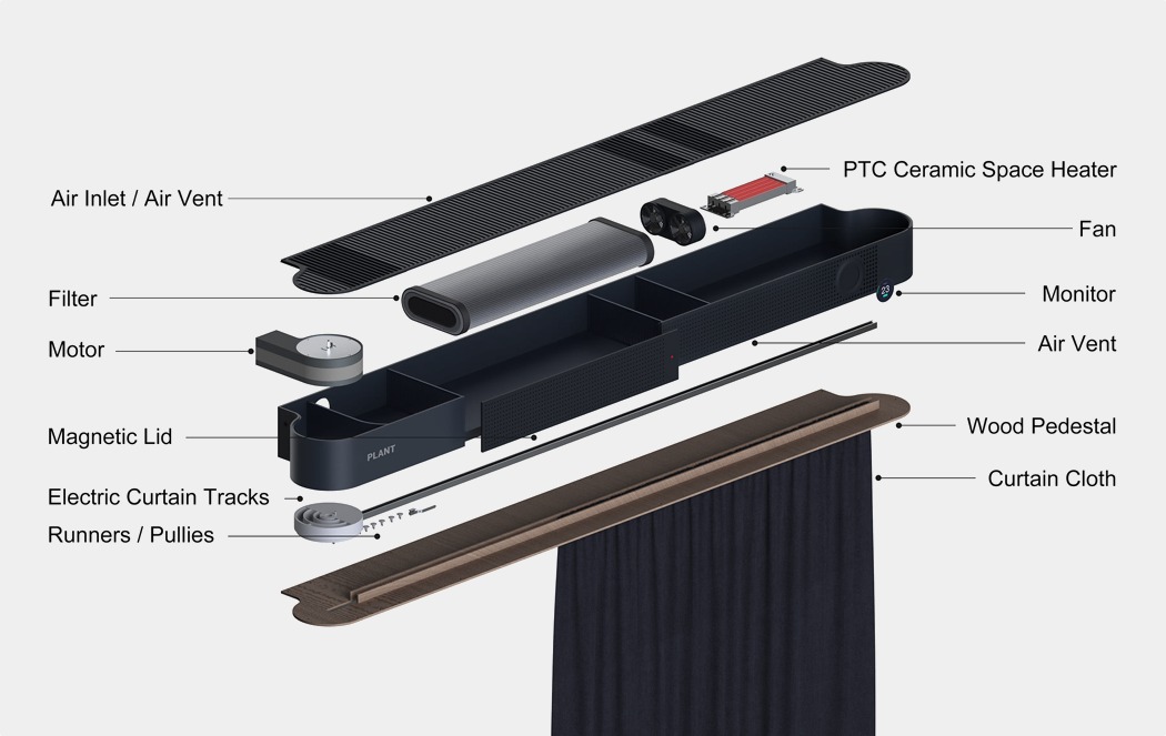 product design，Household Electric Appliances，air cleaner，Plant，